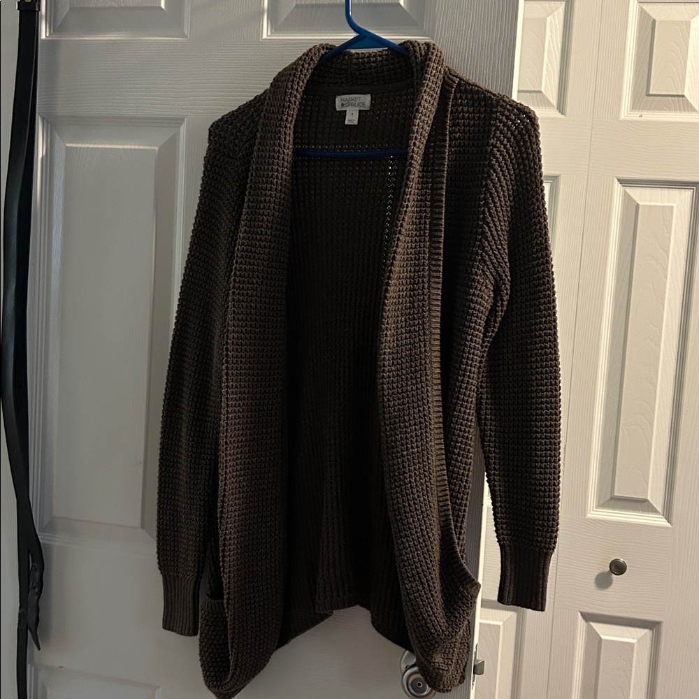 Market & Spruce Chocolate Knit Top
